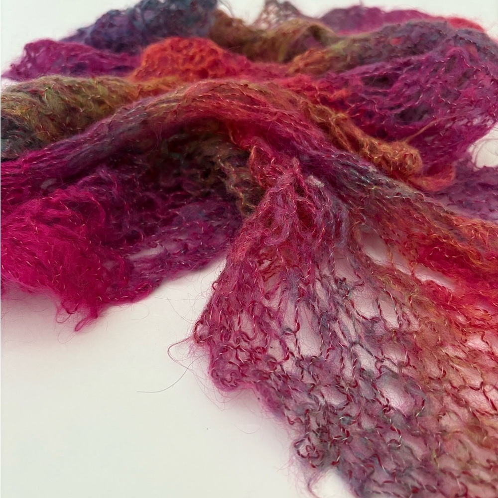 Crochet Multicolor Scarf - Picture 7 of 7